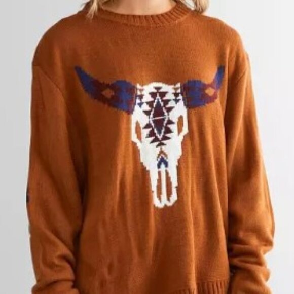 Wrangler Retro Knit Steer Head Western Sweater - Picture 3 of 12